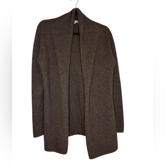 Neiman Marcus Cashmere Cardigan Brown Flowy Open Size Small - Picture 1 of 5